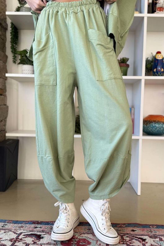 Lagen Shelby Sweatshirt Barrel Pant Matcha /2